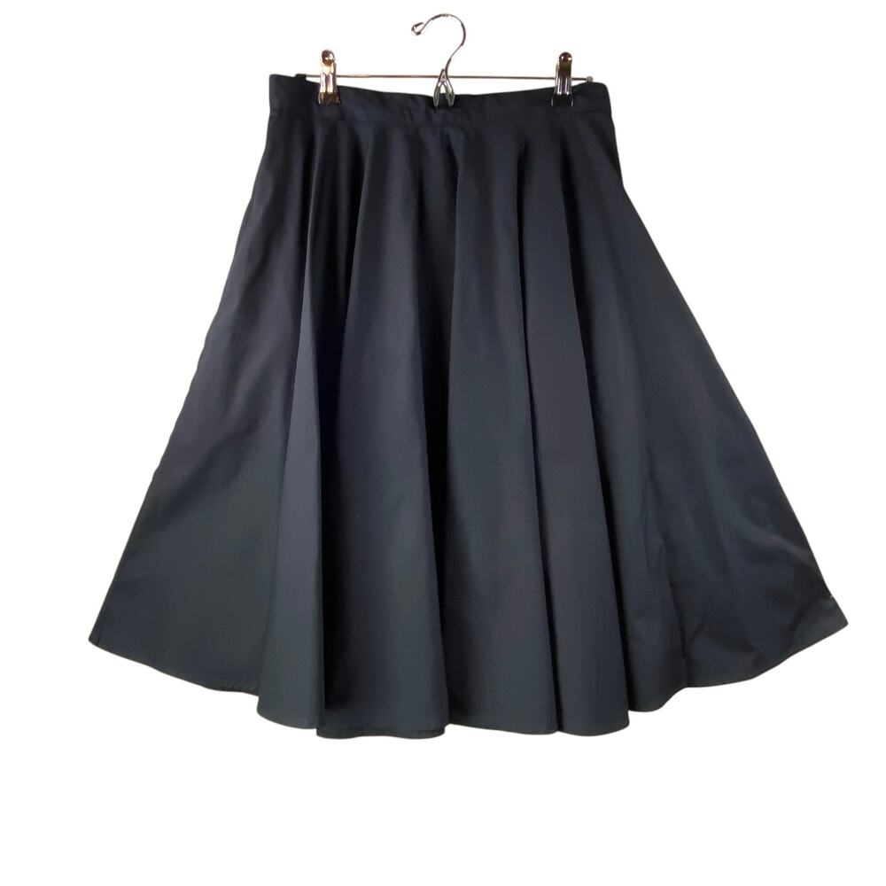Hell Bunny Paula 50's Skirt Size M Black Swing New With Tags